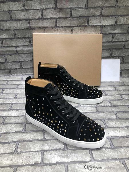 

2020 luxury designer mens shoes fashion luxury designer women shoes basketball sneakers trainers star vintage loafers with box -413, Black