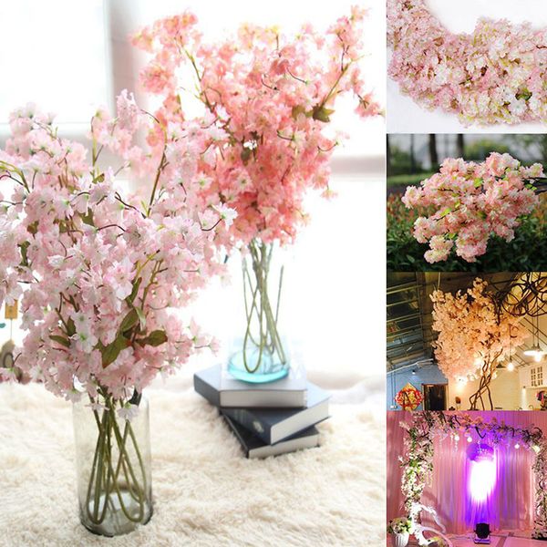 

romantic artifical sakura 98.5cm celebration beautiful festive fake flower simulation cherry blossoms wedding decoration bar