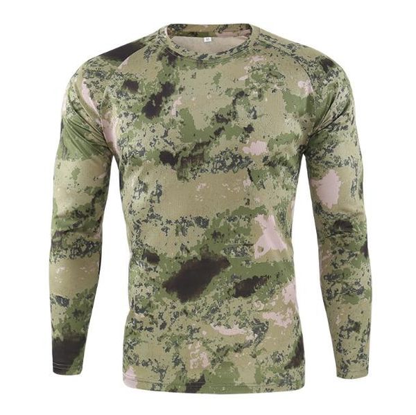 

men spring long sleeve t shirt mens outdoor camouflage quickdrying hunting hiking camping, White;black