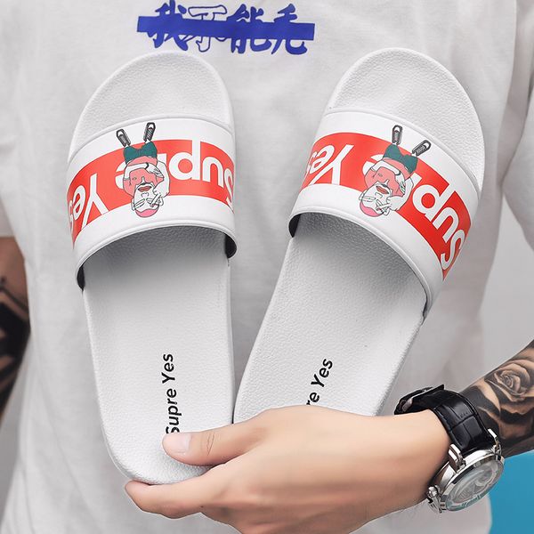

slippers shoes men or women slippers black white slides sandles flats suede shoes luxury designer fashion genuine leather size 3645 fli2881, Blue;gray
