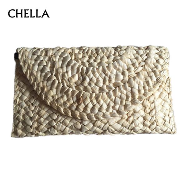 

women straw clutch bags knitted female message bag braided new fashion ladies handmade hasp beach bag summer travel tote ss0377