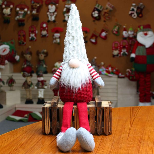 

gift decorative deskchristmas home lint long legs faceless doll with beard ornament showcase old man shape forest cute