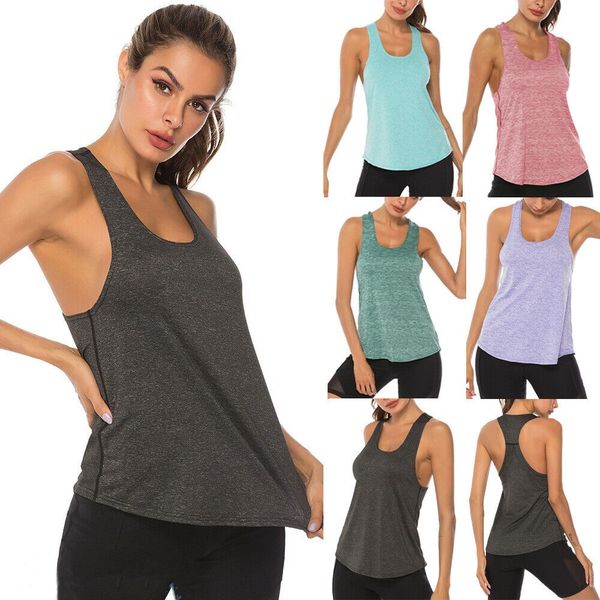 

2019 new style solid summer women yoga gym training workout sleeveless o neck fitness exercise yoga shirts, White;red