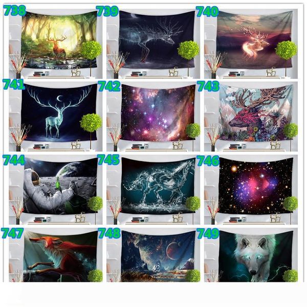 

150 * 130см настройка полиэстер гобелены 10000 designs пятно flamingo mandala ловец снов слоны рождество хэллоуин ins гобелен ut