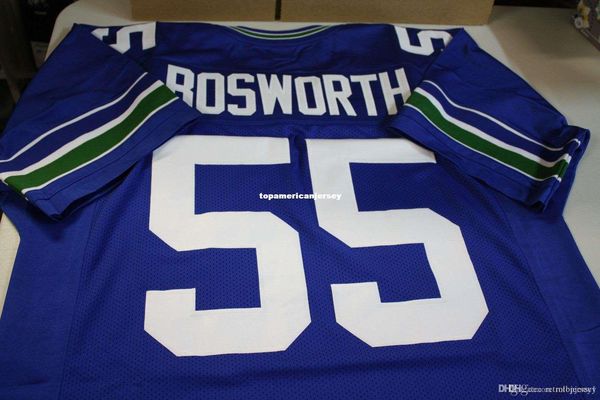 

retro brian bosworth #55 custom home mitchell & ness jersey stitching men's football jerseys running, Black;blue