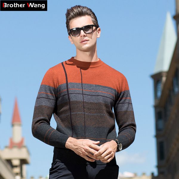 

2018 winter new men 100% wool sweater clothing business casual warm thick pullover cashmere sweater brand clothes, White;black
