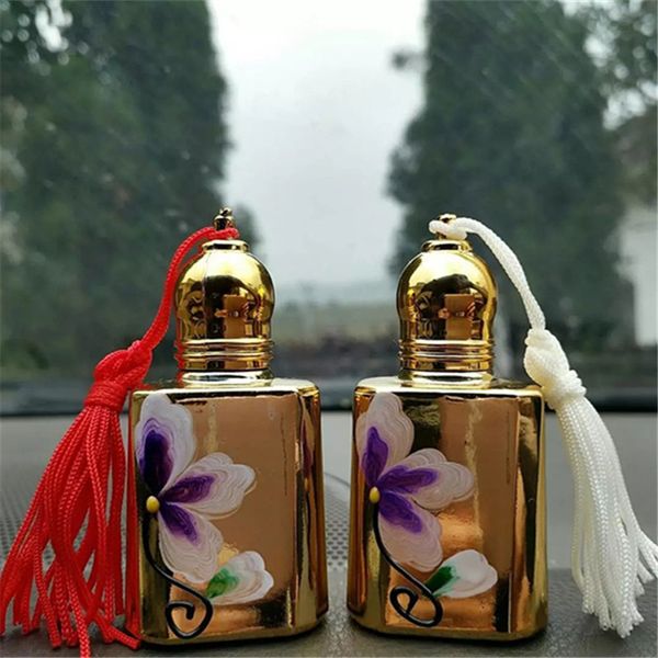 

10ml empty glass roller bottles essential oil perfume packing bottles with tassels