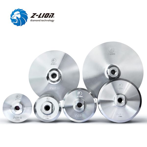 

z-lion aluminum backer pad for diamond polishing pad 3/4"/5"/6"/7" aluminum based backing holder m14 5/8-11 thread angle