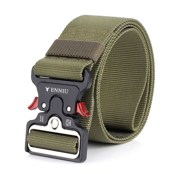 

heavy duty tactical belt quick release waist band adjustable sports army waistband camping climbing training waist belt, Black;gray