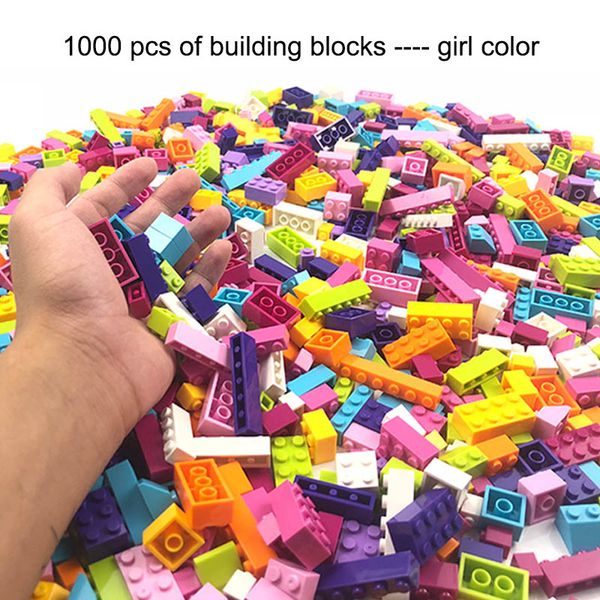 1000 Stück Mädchen Farbe pädagogische DIY Bulk australische Baustein Ziegel Kindergarten Empfehlung beliebtes Spielzeug mit Starter-Anleitung