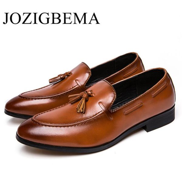 

brand new fashion classic round toe oxfords for men casual shoes mens business party tassels driving shoes loafers, Black