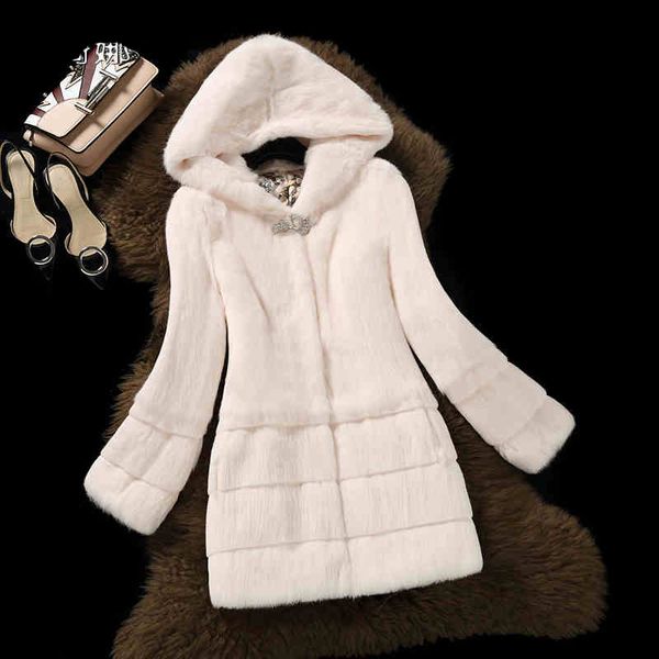 

new arrival whole skin natural fur coats women full sleeve hooded real fur coat outerwear 2018 autumn and winter, Black
