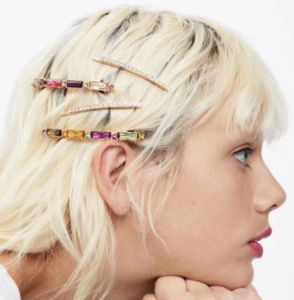Fashion Diamond Hairpin Side Clip Bang Shiny Crystal Rhinestones