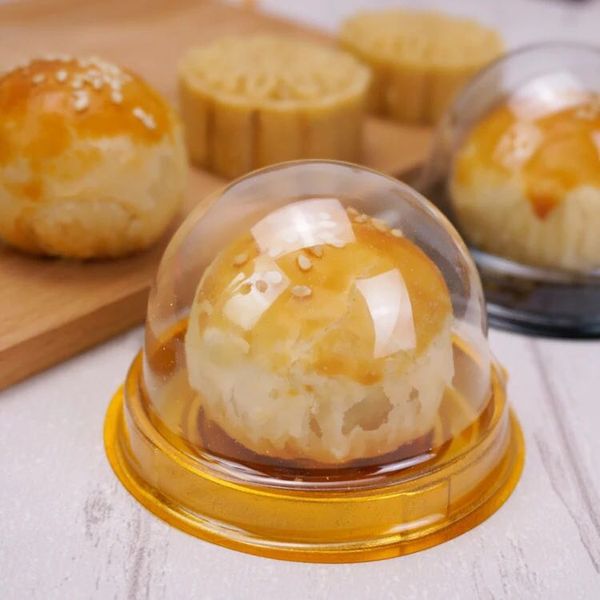 

50sets=100pcs clear plastic cupcake packaging box cake dome containers wedding party favor boxes supplies