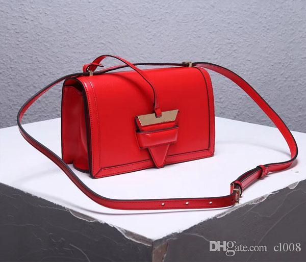 

высокое качество женский crossbody box зерно настоящая телячья кожа роскошная фурнитура уникальный треугольный замок с коробкой регулируемые