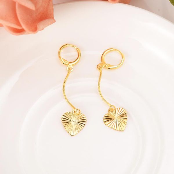 

gold color charm love heart earrings for women girl special design christian party jewelry god mother wedding bridal gifts, Silver