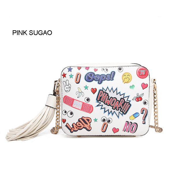 

Pink sugao designer women shoulder bags new fashion star crossbody bags cartoon cute flower printed shoulder bag small famous brand handbags