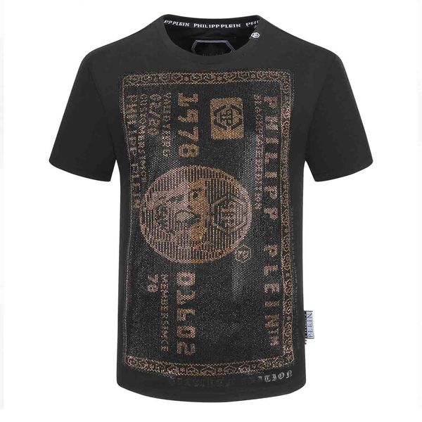 

summer harajuku billionaire t-shirt men's wear d letter breathable short-sleeved 3d star diamond print t-shirt casual dress luxury t-sh, White;black
