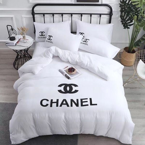 

2020 c c bedding sets luxury 4 pcs set white fashion bedding sets warm duvet cover queen size home decoration designer bed sheets, Black;white