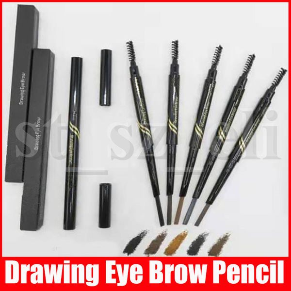 

brand eyebrow pencil double head long-lasting eye brow enhancer 5 colors drawing eyebrow cosmetics