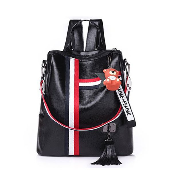 

acelure casual fashion high capcity backpacks for women new zipper ladies pu leather backpack school bag youth girl