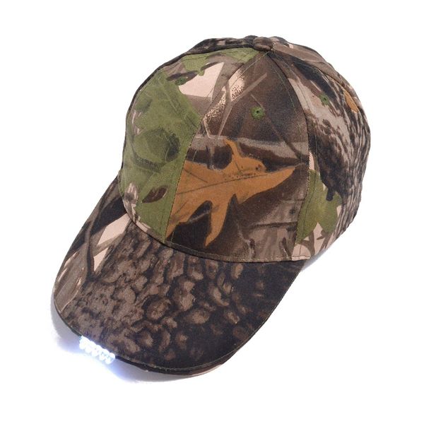 

sport baseball caps led flashlight fishing hat night walking cycling hiking hunting hats 3 colors, Black;white