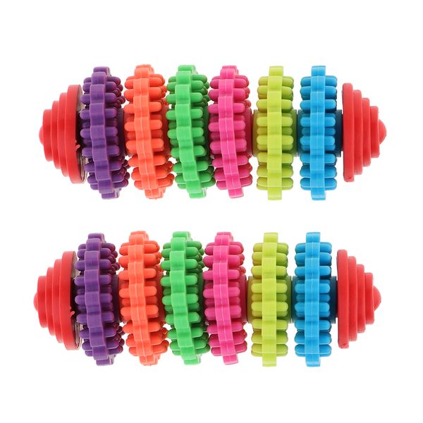 

2 pcs dog chew knot toys rubber doggy chew exercise toy teeth clean