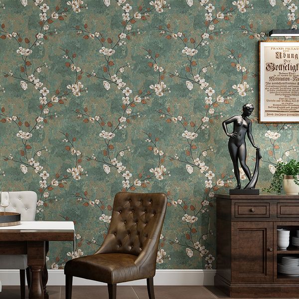 

american rustic vine flower wall papers home decor vintage rural wallpaper roll for living room bedroom decoration mural