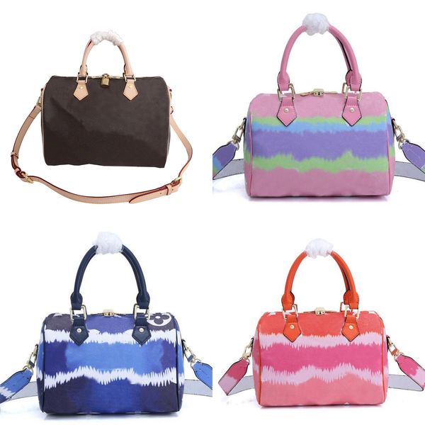 

designer bag handbags bags boston speedy escale oxidized bag genuine womens purse tote leather 25 30 purse lady 35 crossbody canvas qqbeh, Red;black