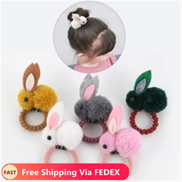 

симпатичных животные волос шарик кролик волосы кольцо женской резинка резинка корейский деревообрабатывающая детские аксессуары для волос ук