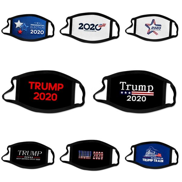 

fashion er 4 layers folding washable designer trump face mask reusable dust mouth particulate protective cotton face mas #762, Black