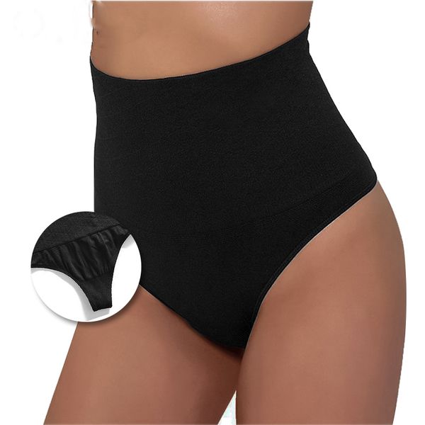 

high waist trainer women bodysuit slimming control panties butt lifter thong panty underwear seamless, Black;pink