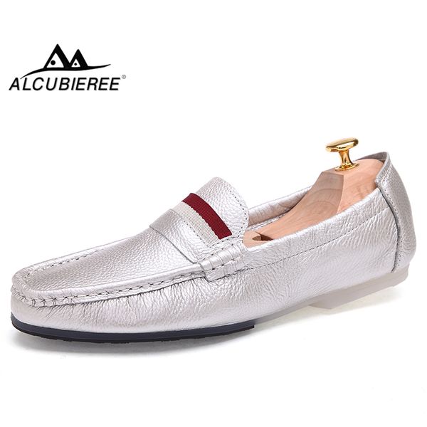 

alcubieree men penny loafers casual lightweight boat shoes breathable driving shoes for male slip-on flats footwear, Black