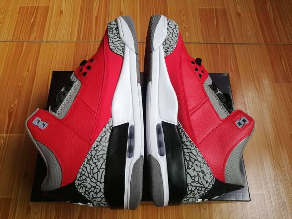 

с коробкой 2020 мужские ботинки баскетбола кроссовки 3s chicago all star red white cement для мужчин спортивная обувь us7-13