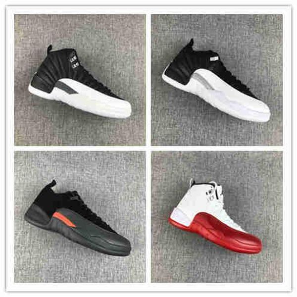

with box 12 chicago high og red white men woman basketball shoes jumpman12s sports sneakers trainers wholesale size 36-46 c04