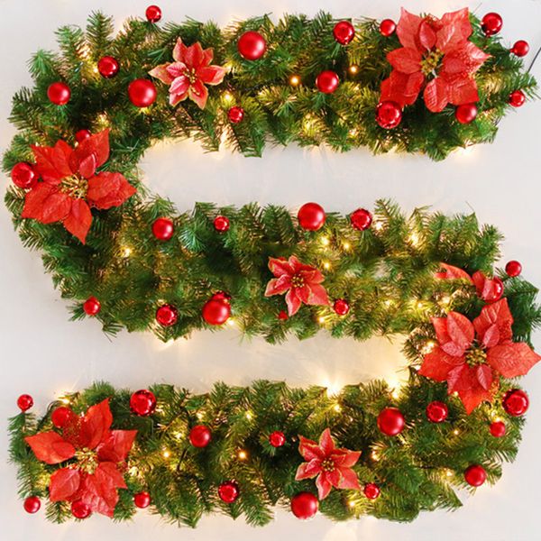 

artificial pine christmas garland green fireplace wreath xmas decoration