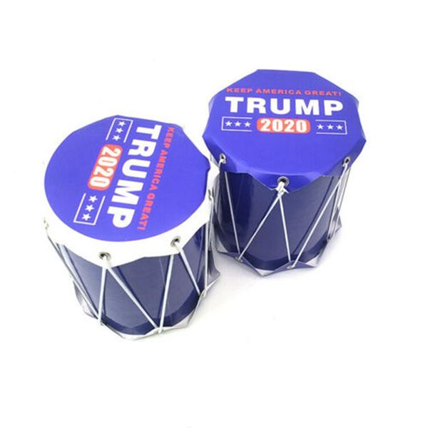 Rump 2020 Drum Presidente dos EUA Papel Eleitoral Cumiding Blue Drums Mantenha América Grande Crianças Festa Favor Favor Brinquedos