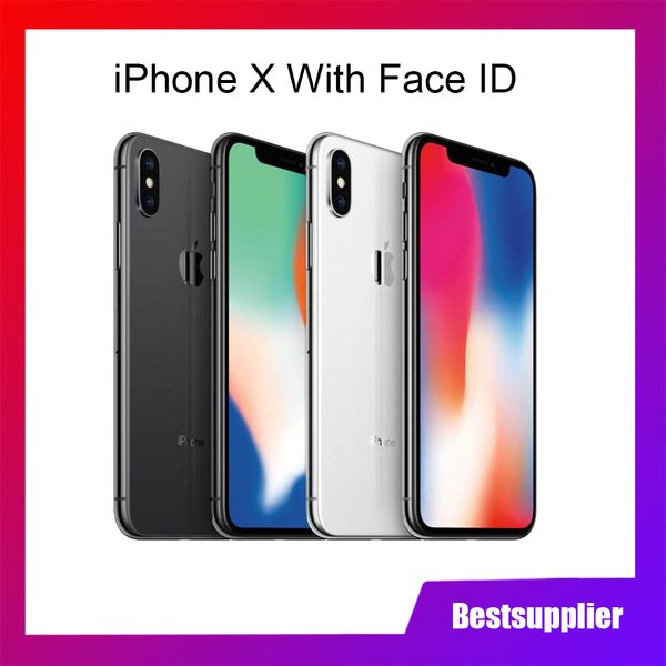

Original unlocked apple iphone x hexa core 256gb 64gb rom 3gb ram dual rear camera 12mp 5 8 quot 4g lte refurbi hed phone