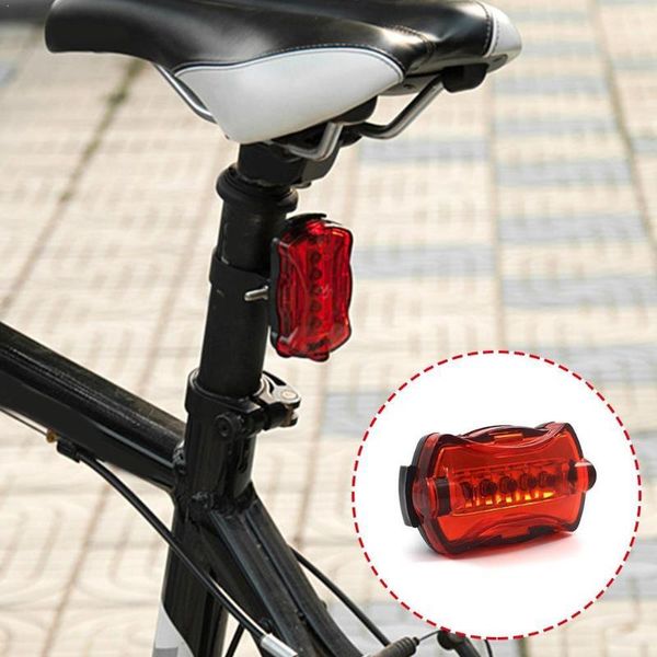 

5 led bike bicycle safety warning tail rear lamp light use a a battery v0i2