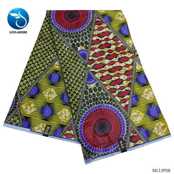 

liulanzhi cotton wax fabrics african fabrics wax dress 2019 new arrival prints fabric for women dress 6yards ml13p08-ml13p13, Black;white