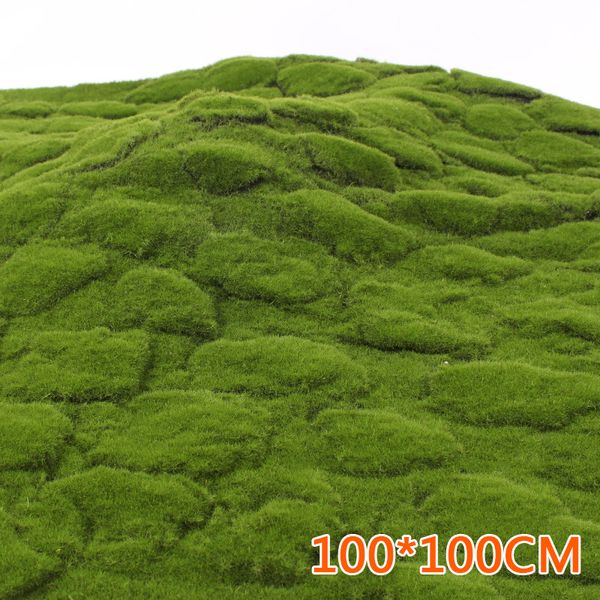 

1x turf landscape decor fake moss artificial grass simulation grass 1m*1m