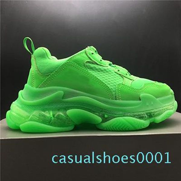 

2020 new mens and womens casual shoes triple s clear sole white black green brand designer trainers 36-45 al22