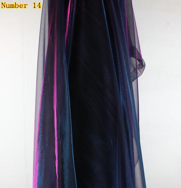 

metallic iridescent 2 tones stretch mesh net fabric material 150*100cm, Black;white