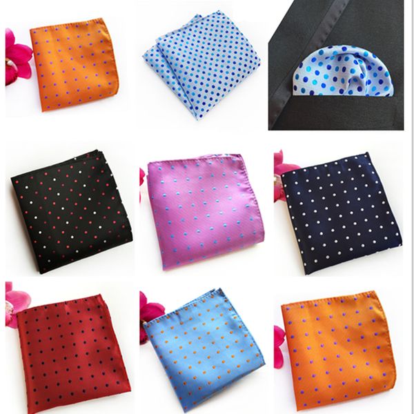 Lenço de ponto 18 cores bolso quadrado ponto de onda toalha de mão cavalheiro masculino quadrados de bolso para presente de natal