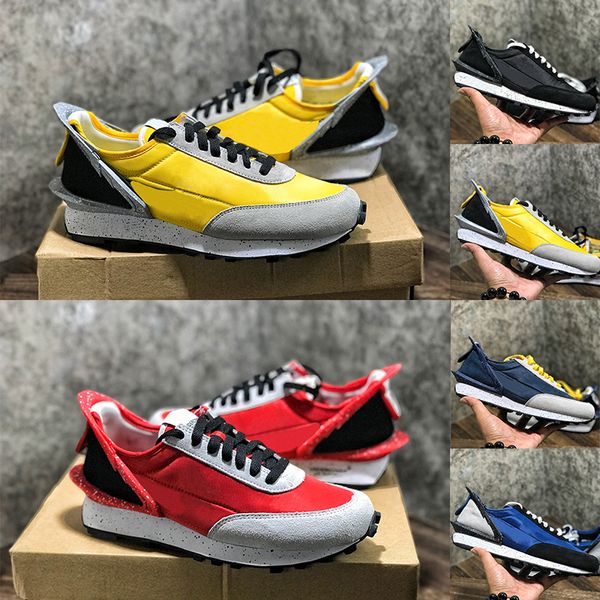 

2019 undercover react x sacai ldflow waffle racer running shoes red blue black flats sneakers mens trainers woman sports shoe size 36-45