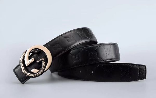 

mens business belts genuine leather cowskin belt pin buckle fashion, Black;brown