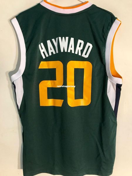 

ncaa retro jersey #20 gordon hayward green alt mens stitched vintage sleeveless vest jerseys, Black;blue