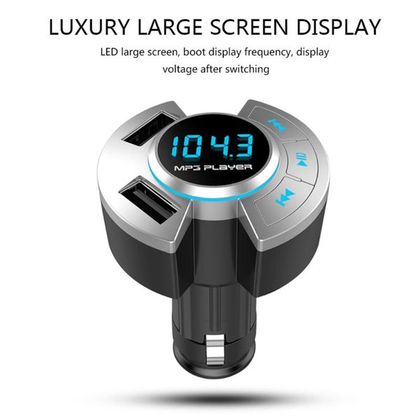 

bt17 bluetooth 5.0 fm transmitter handscar kit mp3 player usb charger