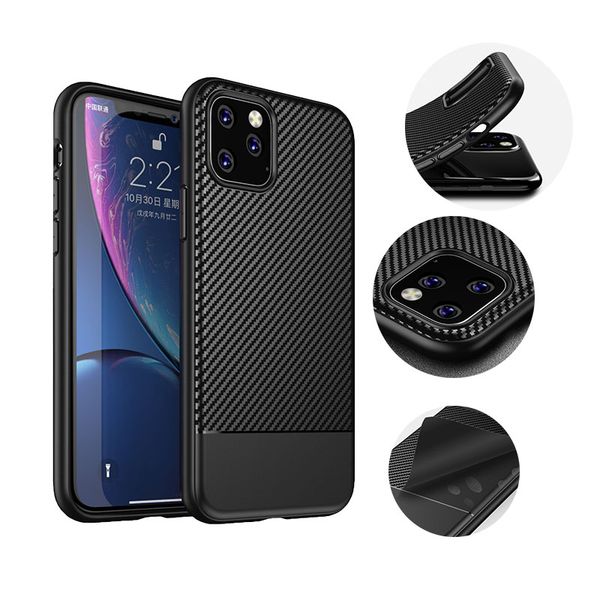 

Luxury Designer Phone Case For iphone XR XS MAX X 8 Plus Soft TPU Back Case Carbon Fiber Grain Super Anti-knock Phone Cover