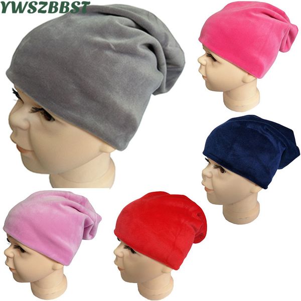 

new plush children hats street dance hip hop hat velvet girl boy cap scarf autumn winter baby hat toddlers beanie cap